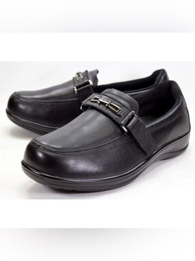 Orthofeet Chelsea 817 Womens Size US 9 X-Wide 2E Black Diabetic Comfort Loafers